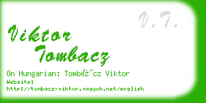 viktor tombacz business card